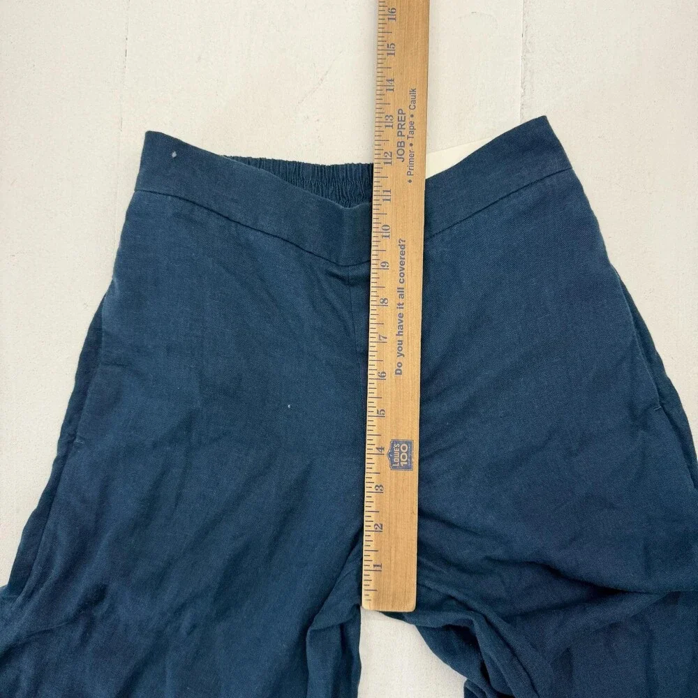 Banana Republic Pants Womens XXS Petite Blue Wide Leg Cropped Elastic Waist